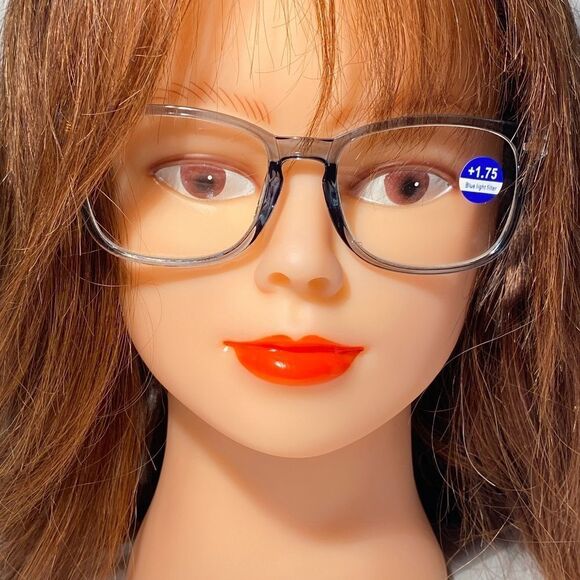 1514 Colette 1.75 Grey Reading Glasses Soft Butterfly Readers NWT - Picture 1 of 8